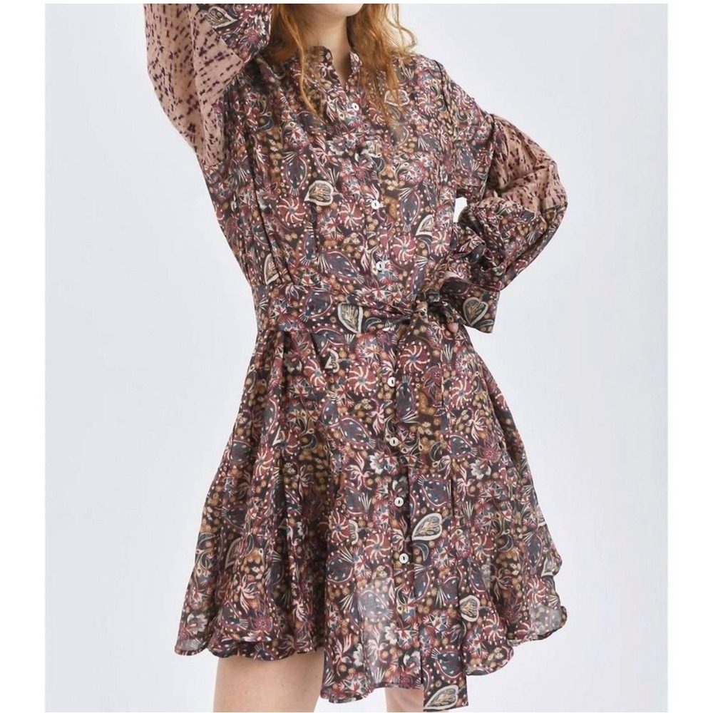 Chufy Nile Tales Thomas Tie Waist‎ Mini Dress - Small